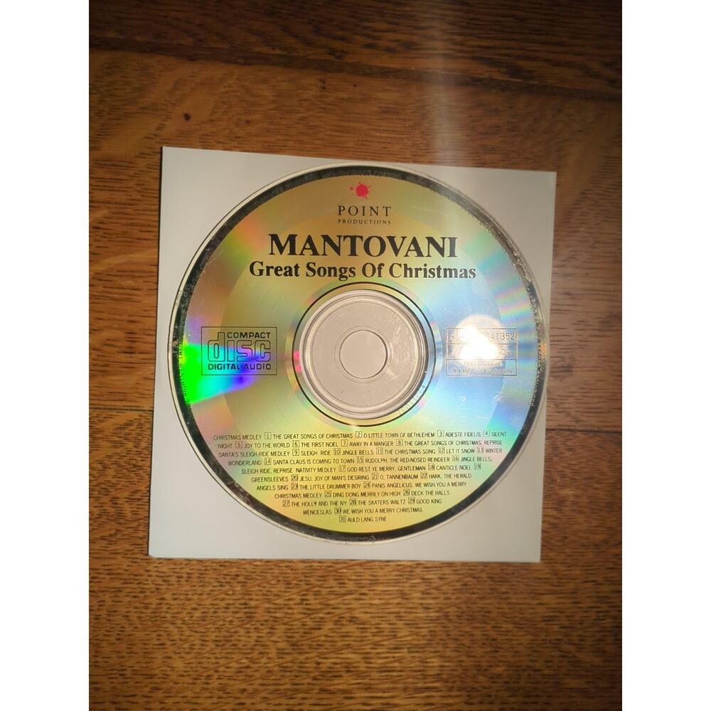 Great Songs Of Christmas by Mantovani (CD, 1988) Disc Only